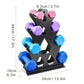 Compact 4-Tier Dumbbell Rack with Carry Handle - Space-Saving Free Weight Organizer for Bedroom, Living Room & Garage
