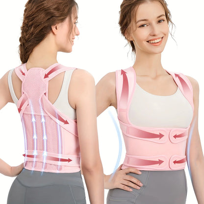Back Pain Relief Posture Corrector - Adjustable Lightweight Back Brace for Women Men Scoliosis Hunchback Correction - Unisex