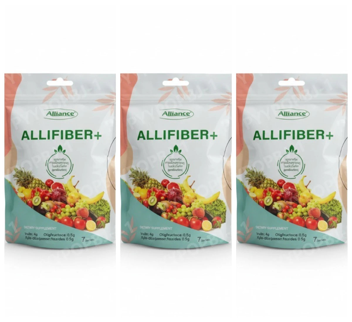 Alliance ALLIFIBER+ Prebiotic Fiber Powder Supplement - Inulin & Oligofructose Blend for Gut Health - 7 Sachets