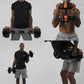 Fitness Adjustable Dumbbells Set 2 in 1 Barbell for Home Gym Steel Black Durable Lightweight Design for Muscle and Stre