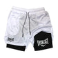 Men Running Shorts 2 in 1 Double-deck Sport Shorts Sportswear Gym Fitness Short Pants Training Jogging Bottom Men's Clothing