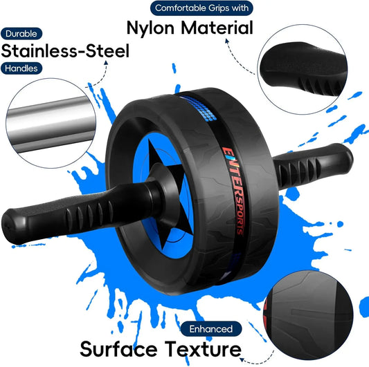 Ab Roller Wheel for Abs Workout - Abdominal Exercise Equipment with 2 Knee Pads for Home Gym, Core Strength Training, Fitness Eq