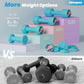 Adjustable Dumbbell Set for Women, 4-in-1 Hand Weights, 2-5 lbs Each with Soft Rubber Handle for Home Gym Training