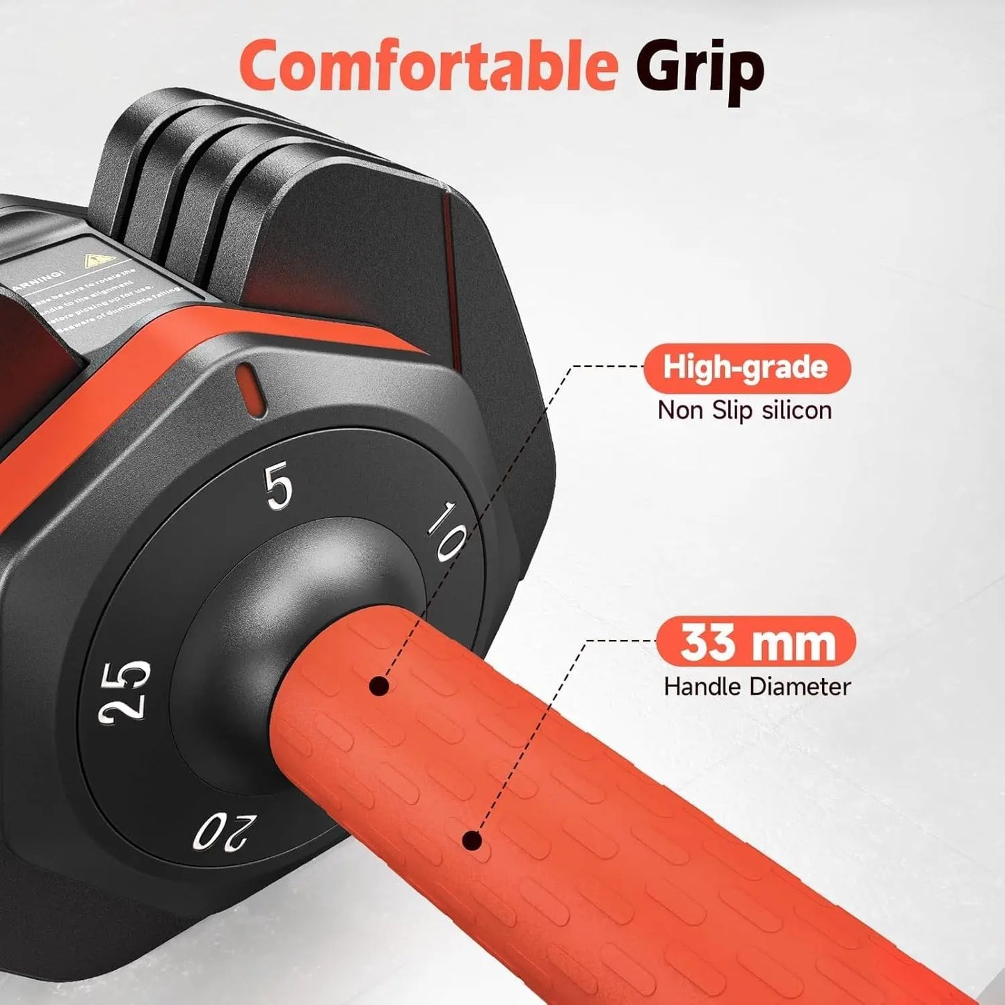 FEIERDUN Adjustable Dumbbells Set, 5LB to 25LB Dumbbell Pair,Home Gym 50lbs, Anti-Slip Handle for Exercise Equipment