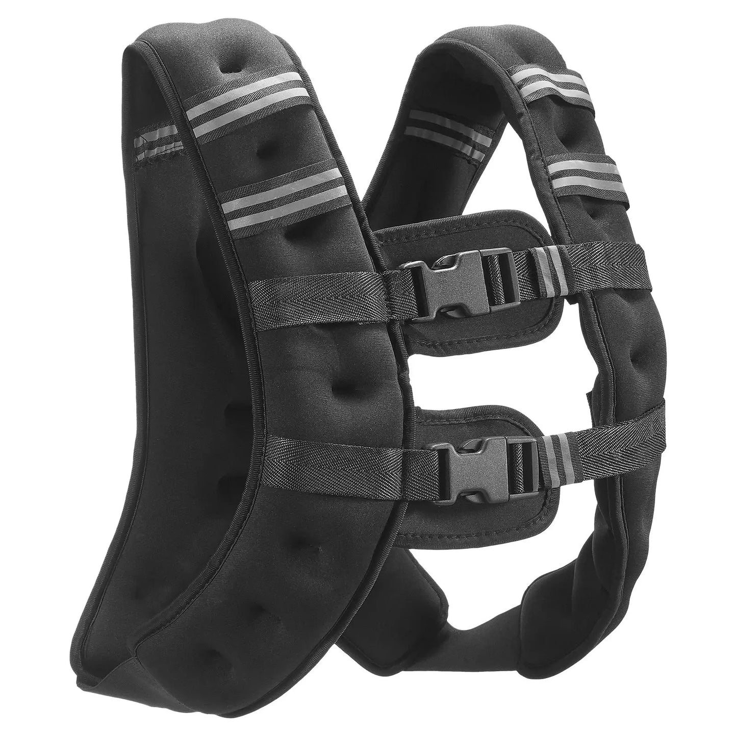 Weighted Vest 16 lbs with Reflective Stripe Adjustable Buckle Body Weight Vest for Men Women Strength Training Running Fitness