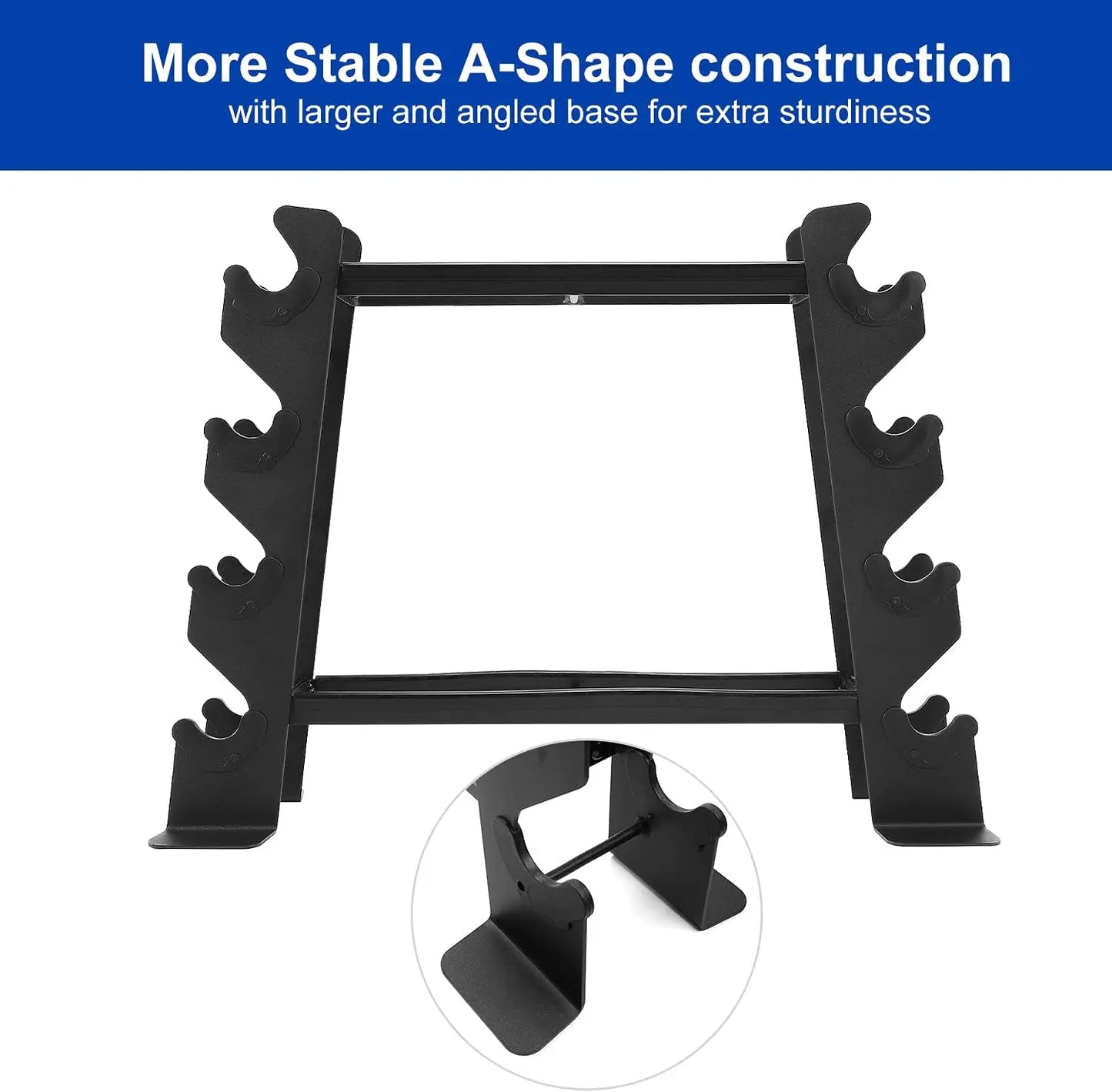 Heavy-Duty Dumbbell Rack with 400 lbs Capacity, Space-Saving A-Frame Design for Home Gym Storage