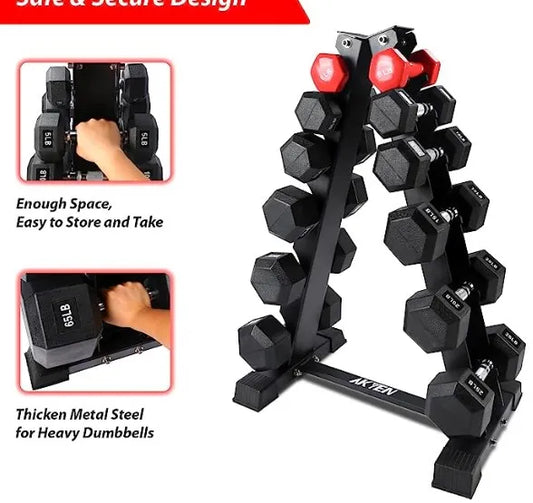 6-Tier Weight Rack for Dumbbell (Accommodate 6 Pairs), Strength Training Dumbbell Rack Stand Only, 660lbs Weight Capacity, Black