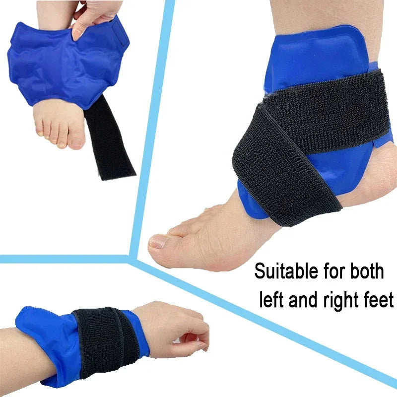 Ankle Ice Pack Adjustable For Injuires Hot Cold Ankle Support For Pain Relief Sprains 360° Wrap Design Freezable Reusab health