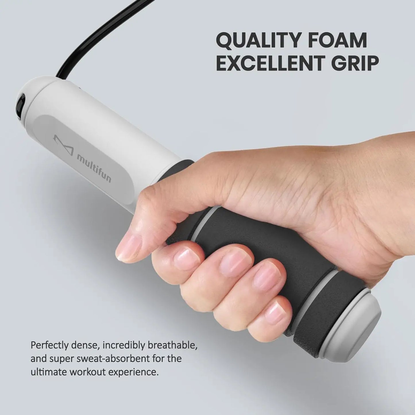 Multifun Digital Jump Rope with Smart Counter & Timer - Adjustable Speed Skipping Rope for Fitness, Weight Loss, Boxing, MMA