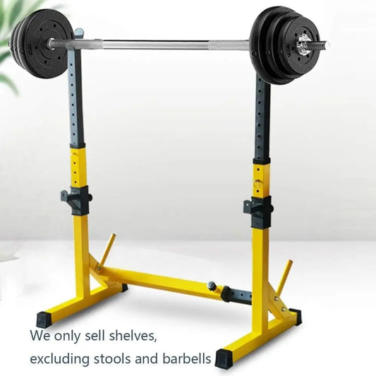 Adjustable Multi-Functional Squat and Bench Rack for Home Gym Strength Training