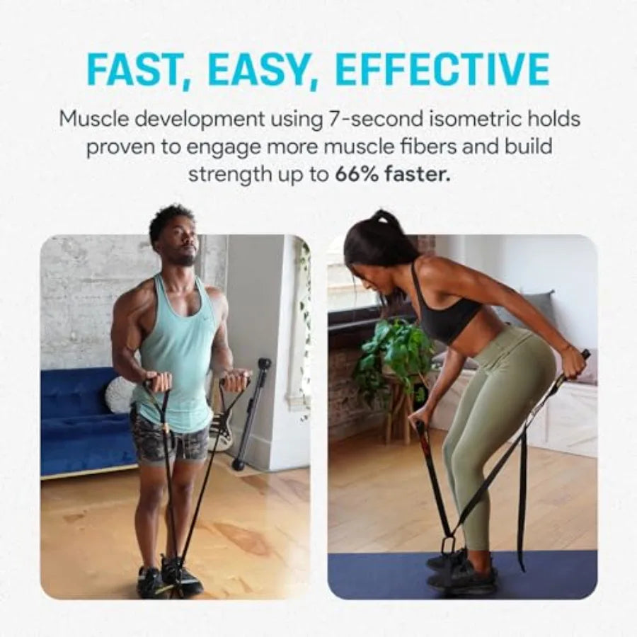 ISO-FLO Isometric Exercise Equipment - Suspension Trainer Straps Resistance Bands for Calisthenics Pilates and Strength Trainin