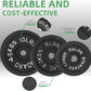Standard 1-Inch Barbell Weight Plates, 2.5-45 LB for Home Gym Strength Training with Deep Grip