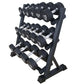3-Tier Adjustable Dumbbell Storage Rack Indoor Home Gym Strength Training