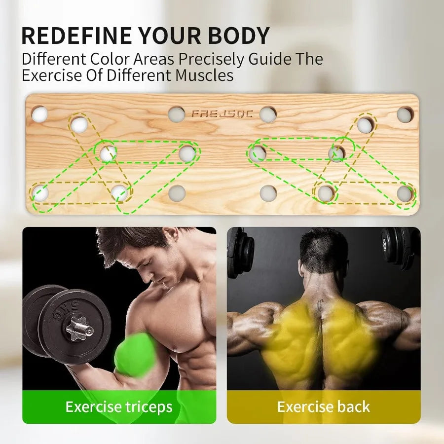 Solid Wooden Push Up Stands 10 in 1 Push Up Board Portable Gym Accessories Strength Training Equipment Original Patent Design H