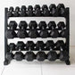 3-Tier Adjustable Dumbbell Storage Rack Indoor Home Gym Strength Training