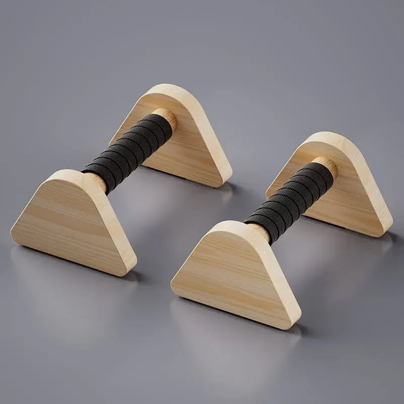 2pcs Wooden Push-up Bar Stands Gym Push Ups Rack Board Fitness Exercise Body Building Training Handstand Parallel Rod