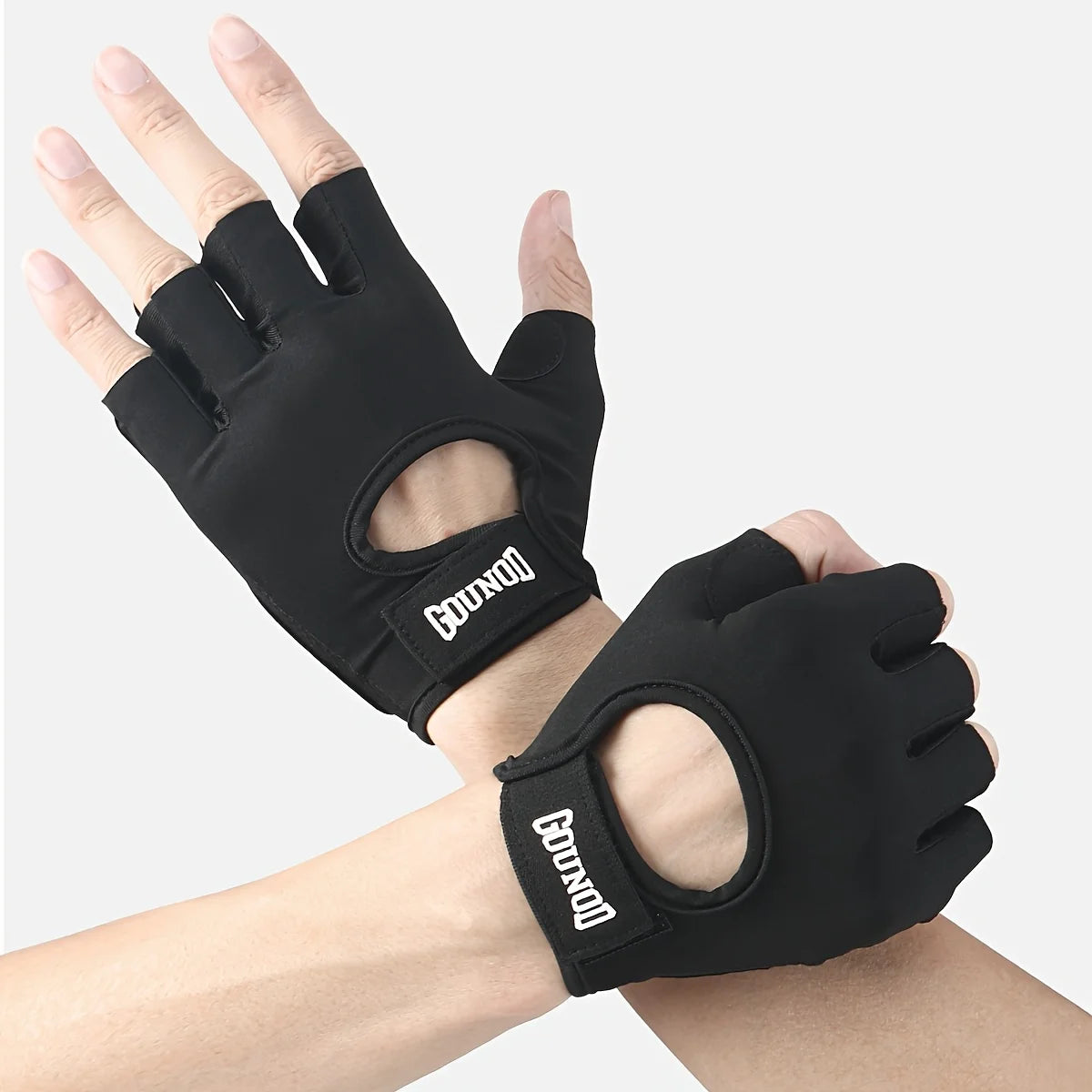 GOUNOD 1 pair of half-finger sports gloves, anti-slip and breathable sports gloves, weightlifting and yoga, comfortable fitness