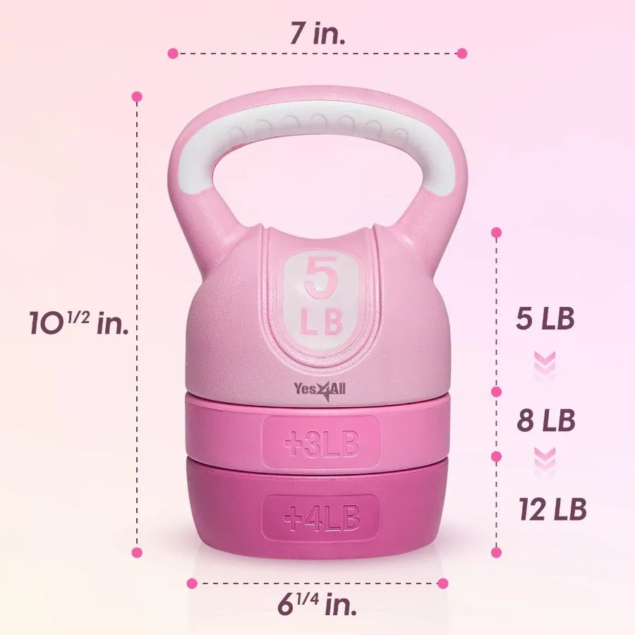 Kettlebell Sets - Adjustable Kettlebell Set for Strength Training - Kettlebells Adjustable Weight for Versatile Workouts