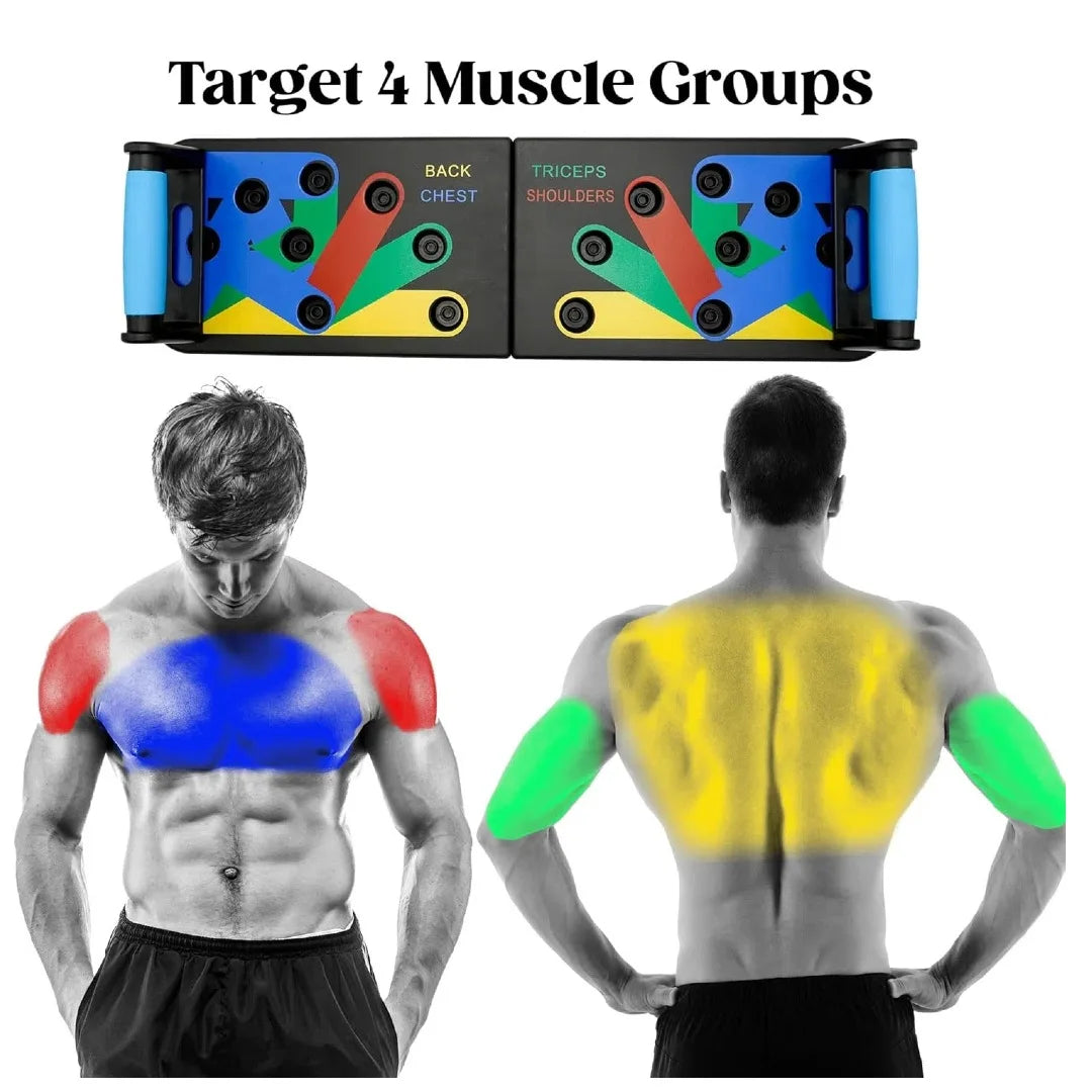 Push Up Board,Foldable Fitness Board, Home Workout Equipment, Pushup Anti-Slip Handle,Multi Muscle Strength Training Equipment