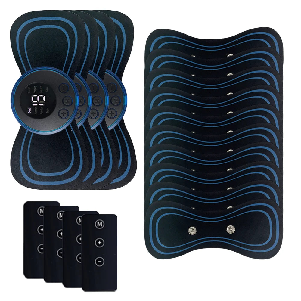 LCD Display EMS Neck Massage Electric Massager Cervical Neck Back Patch 8 Mode Pulse Muscle Stimulator Portable Relief Pain