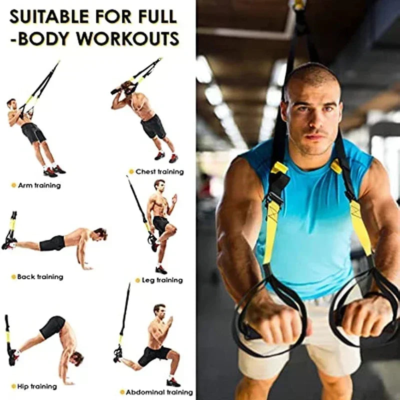 Trx Suspension Training with Tension Strap Door on Horizontal Bar Strap Abs Fitness Strap Home Suspension Training System