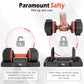 FEIERDUN Adjustable Dumbbells Set, 5LB to 25LB Dumbbell Pair,Home Gym 50lbs, Anti-Slip Handle for Exercise Equipment