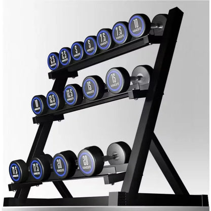 3-Tier Adjustable Dumbbell Storage Rack Indoor Home Gym Strength Training