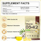 Vitamin D3K2，assists calcium absorption, trace ingredient vitamin supplement soft capsule