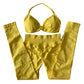 2 Pieces Set For Woman Strappy Yoga Bra Sports Top Workout Leggings Set Seamless Gym Set Fitness Clothes Outfit Activewear