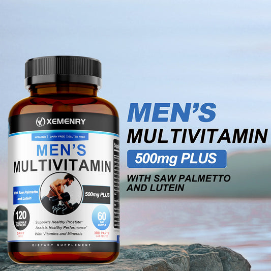 Men's Multivitamin - Supports Cellular Energy and Muscle Health, Promotes Energy Metabolism, and Antioxidant- 120 Capsules