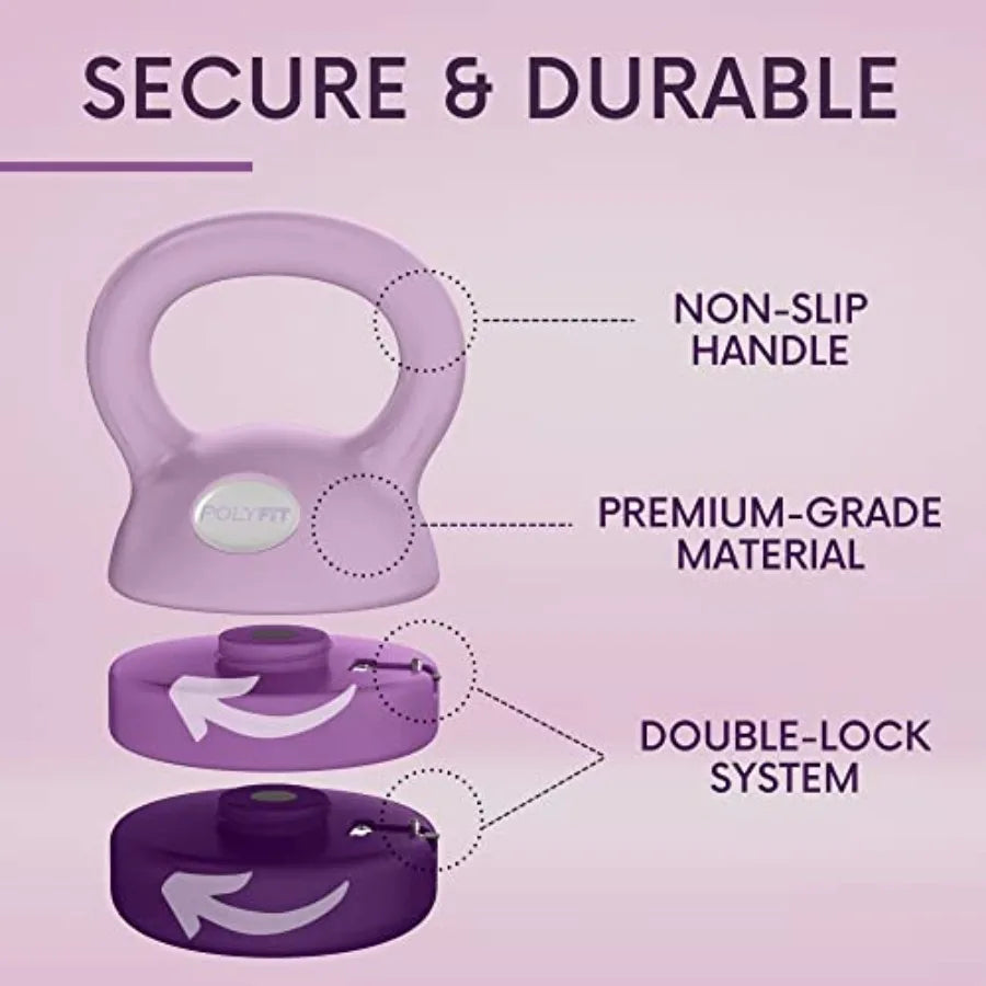 Adjustable Kettlebell 5 lb-12 lb Steel Kettlebells Set for Home Gym Fitness Training Women's Adjustable Weight Training Tool wi