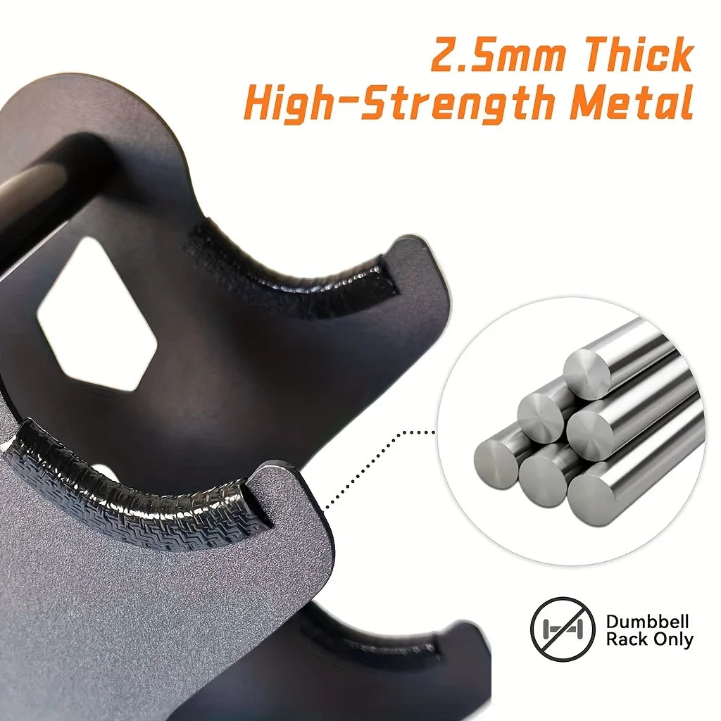 Compact 4-Tier Dumbbell Rack with Carry Handle - Space-Saving Free Weight Organizer for Bedroom, Living Room & Garage