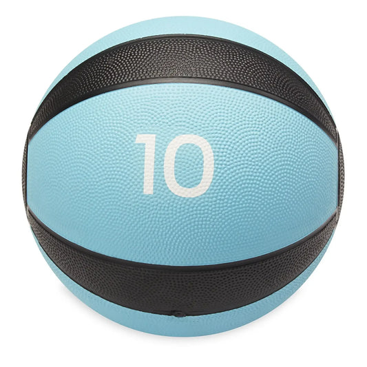 Textured Rubber Medicine Ball 10-15lb: Enhances Flexibility & Core Strength, Portable Home Gym Equipment