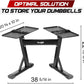 Adjustable Dumbbell Stand with 160lb Capacity, Spotter Rack & Strap for Easy Storage and Safety