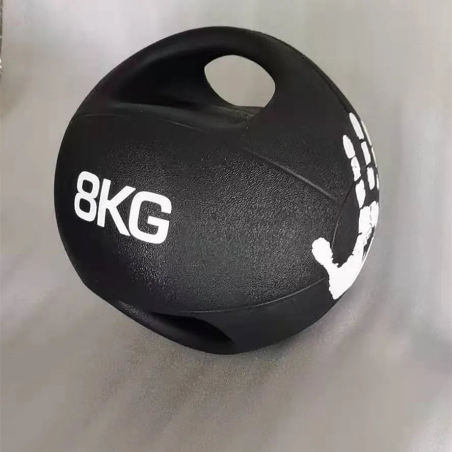 Dual Grip Medicine Balls 6lb 8lb 10lb 12lb Grip Weighted Ball for Exercise Fitness Gym Double Handle Medicine Ball