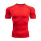 Men's compression running T-shirt fitness tight short sleeved T-shirt training jogging shirt gym sportswear quick drying