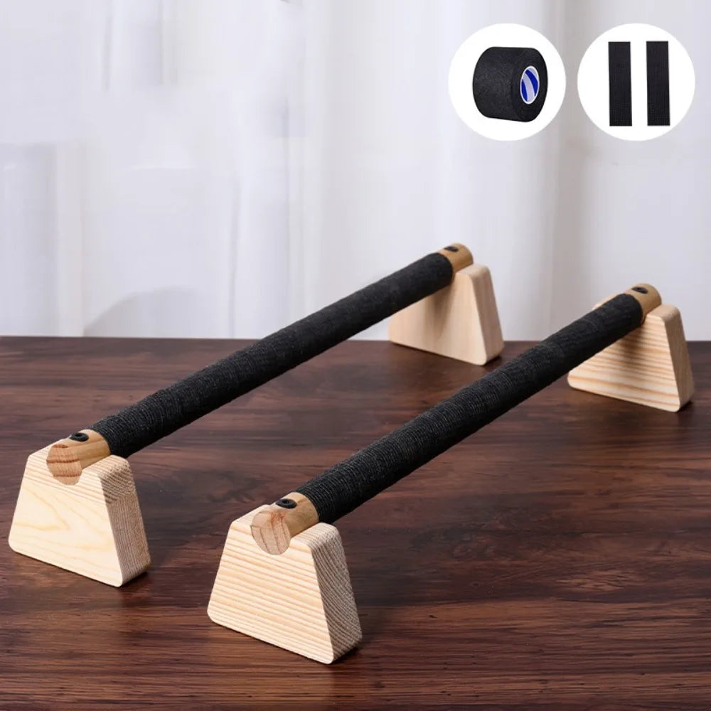 1 Pair Street Fitness Push Up Bar Solid Wood Non-slip Push-up Rack Stable Planche Push-up Home Exercise Equipment Push-up