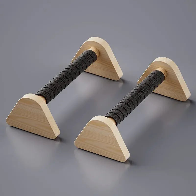 2pcs Wooden Push-up Bar Stands Gym Push Ups Rack Board Fitness Exercise Body Building Training Handstand Parallel Rod