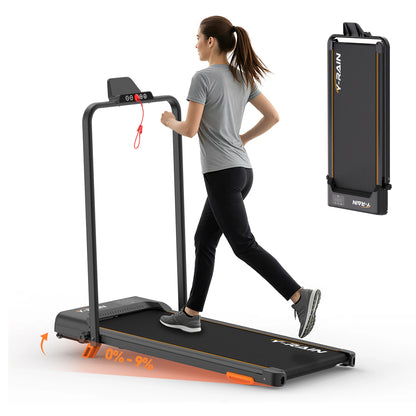 Treadmill & Walking Pad, 3.0 HP Motor, Foldable Treadmill with 9% Incline, 7.5mph Speed, Adjustable Treadmills for Home & Office