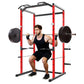 Heavy Duty Power Cage For Home Gym, 1100LBS Capacity Multifunctional Squat Rack With Dip Bars & Adjustable Safety Bars