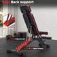 1200LBS Weight Bench Heavy Duty Adjustable Workout Bench for Home Gym Weights Lifting Bench Press with Headrest for Full Body E