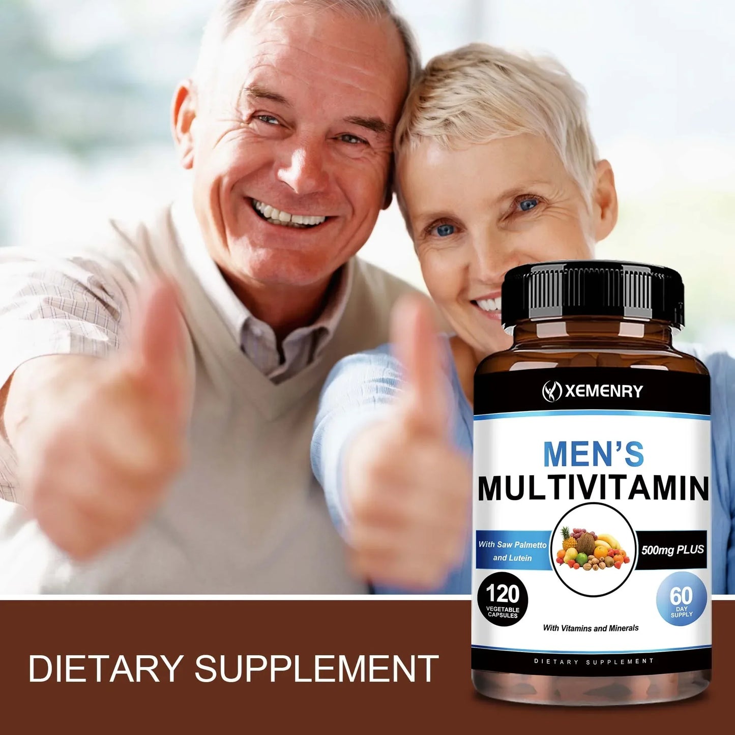 Men's Multivitamin - Supports Cellular Energy and Muscle Health, Promotes Energy Metabolism, and Antioxidant- 120 Capsules