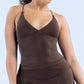 Vision Twist Front Longline Top Gym Tank Top Women Padded Yoga Vest Backless Workout Fitness Camisole Sexy Running Sports Tops
