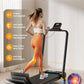 Treadmill Walking Pad with 15% Incline/Handle Bar/2 LED Display, 3.5HP Foldable Walking Pad Treadmill 350+lb RGB Light