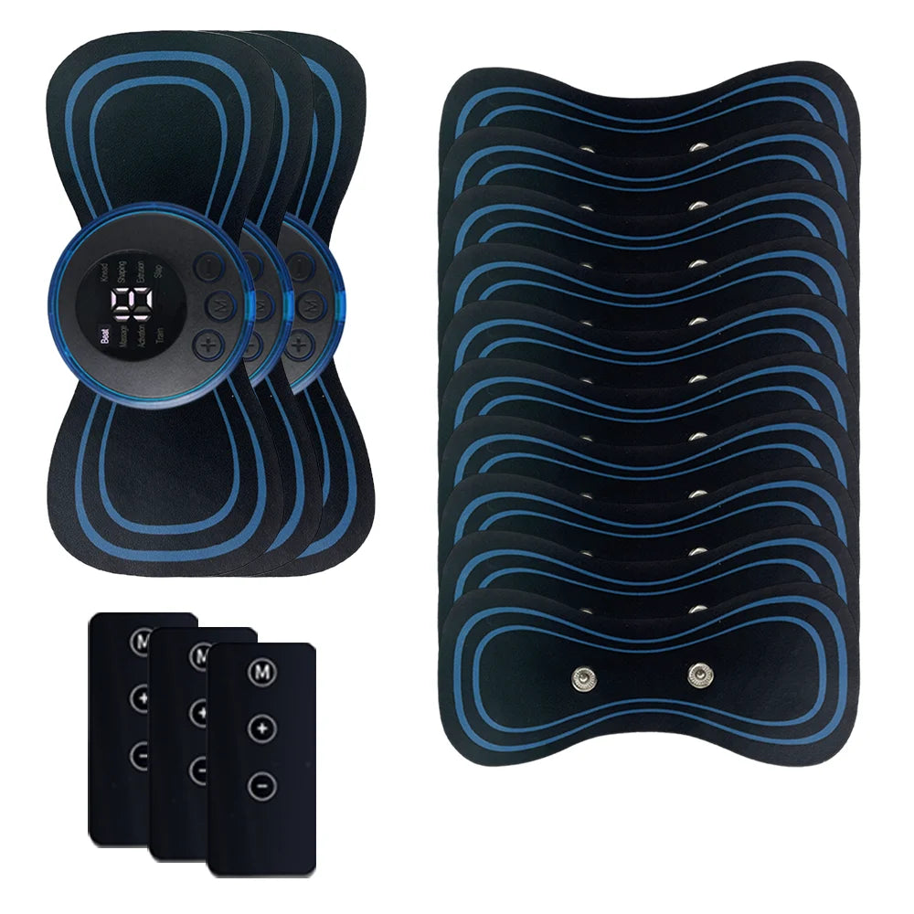 LCD Display EMS Neck Massage Electric Massager Cervical Neck Back Patch 8 Mode Pulse Muscle Stimulator Portable Relief Pain