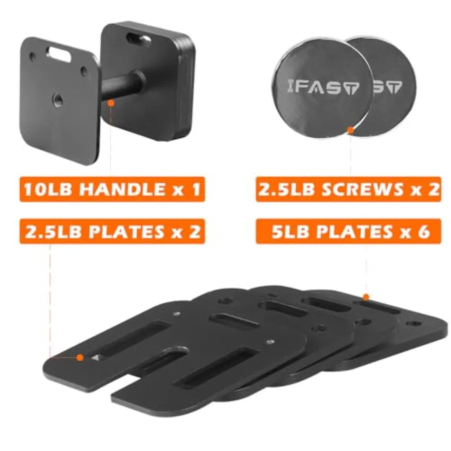 Adjustable Dumbbell 9 in 1 Free Weights for Multiweight Options QuickLock Adjustable Dumbbell Sets with AntiSlip Steel Handle f