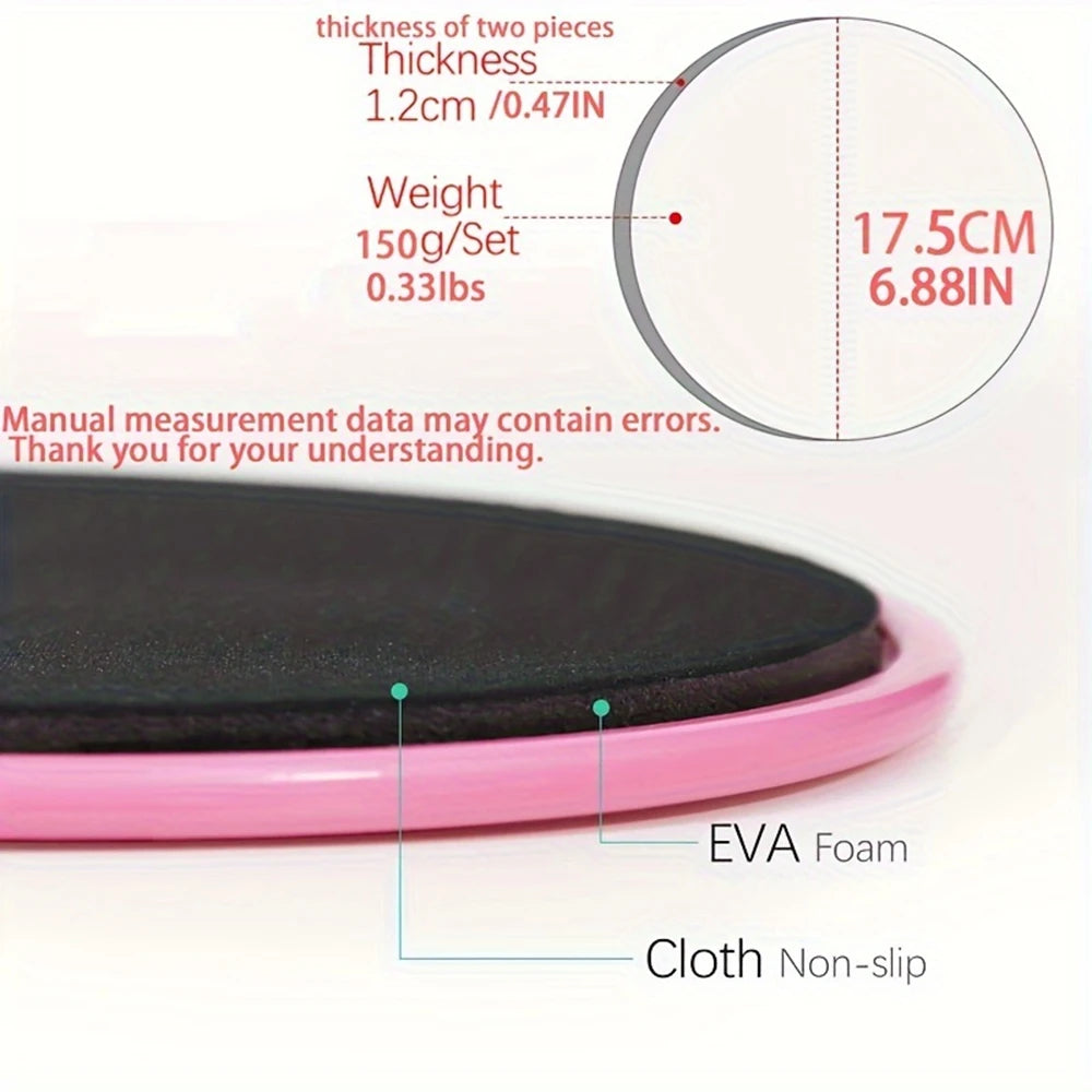 Pair Of Fitness Core Sliders Abdominal Exercise Sliding Plate Pilates Yoga Gym Discs Slider Body Muscle Training Equipment