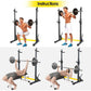 570lbs Capacity Home Gym with Storage, Squat Stand, Bench Press Rack, Bar Rack, Adjustable Dumbbell Rack for Strength Training a