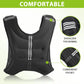 12lb Weight Vest with Reflective Stripe/Pocket for Workout, Strength Training, Running, Fitness, Muscle Building, Weightlifting