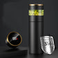 Thermos For Tea and Water With Separate Tea Infuser Smart Led TEMPERATURE DISPLAY 316 Stainless Steel Water Bottle Teaware 450ML